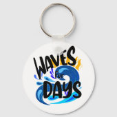 Waves for Days, Strandleven, Surfliefhebber Sleutelhanger (Voorkant)