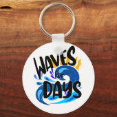 Waves for Days, Strandleven, Surfliefhebber Sleutelhanger (Voorkant)