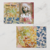 WAVES FOTO-TEMPLATE, levendig geel rood bruin Visitekaartje (Voorkant / Achterkant)