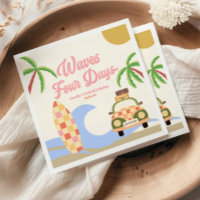 Waves Four Days Surf Roze 4e verjaardagsfeestje