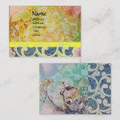 WAVES helder, levendig, geel, blauwe sparkles Visitekaartje (Voorkant / Achterkant)