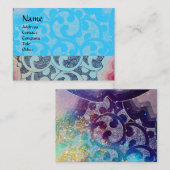 WAVES, helder, levendig roze blauw Visitekaartje (Voorkant / Achterkant)