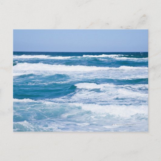 Waves in Mediterranean Zee, Mallorca, Spanje Briefkaart (Voorkant)