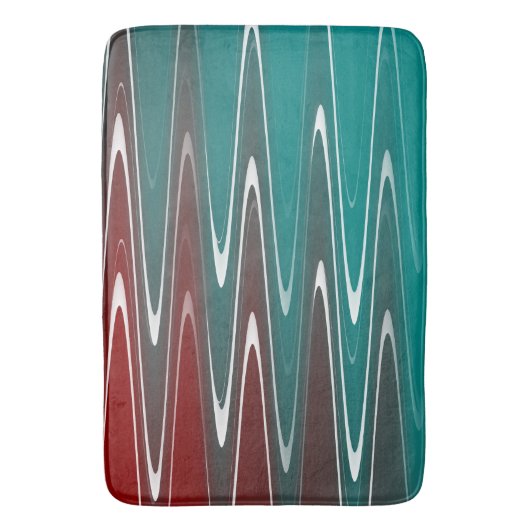 Waves in wit badmat (Voorkant Verticaal)