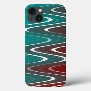 Waves in wit iPhone 13 hoesje