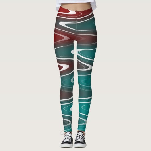 Waves in wit leggings (Voorkant)