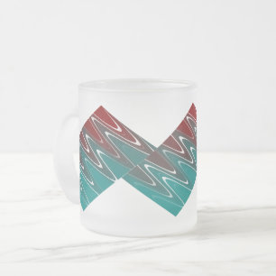 Waves in wit matglas koffiemok