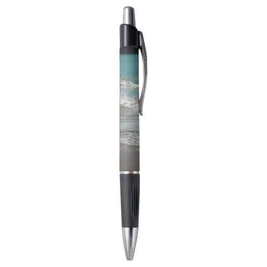 Waves Lapping on the Beach Turquoise Blue Ocean Pen (Achterkant (Verticaal))