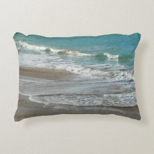 Waves Lapping op de Beach Turquoise Blue Ocean Accent Kussen