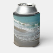 Waves Lapping op de Beach Turquoise Blue Ocean Blikjeskoeler (Blikje Achterkant)