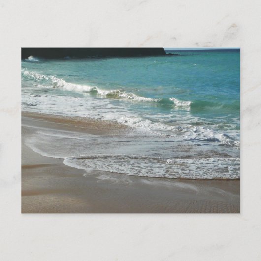 Waves Lapping op de Beach Turquoise Blue Ocean Briefkaart (Voorkant)