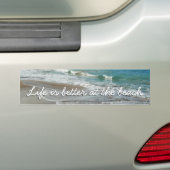 Waves Lapping op de Beach Turquoise Blue Ocean Bumpersticker (Op auto)