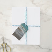 Waves Lapping op de Beach Turquoise Blue Ocean Cadeaulabel (Met Touw)