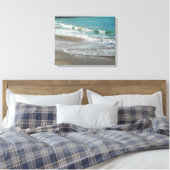 Waves Lapping op de Beach Turquoise Blue Ocean Canvas Afdruk (Insitu (Slaapkamer))