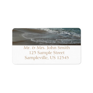 Waves Lapping op de Beach Turquoise Blue Ocean Etiket