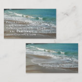 Waves Lapping op de Beach Turquoise Blue Ocean Visitekaartje (Voorkant / Achterkant)