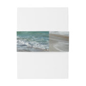 Waves Lapping op het strand Tropische turquoise Uitnodigingen Wikkel (Achterkant Voorbeeld)