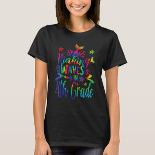 Waves maken in 4e klas zeemeermin terug naar schoo t-shirt