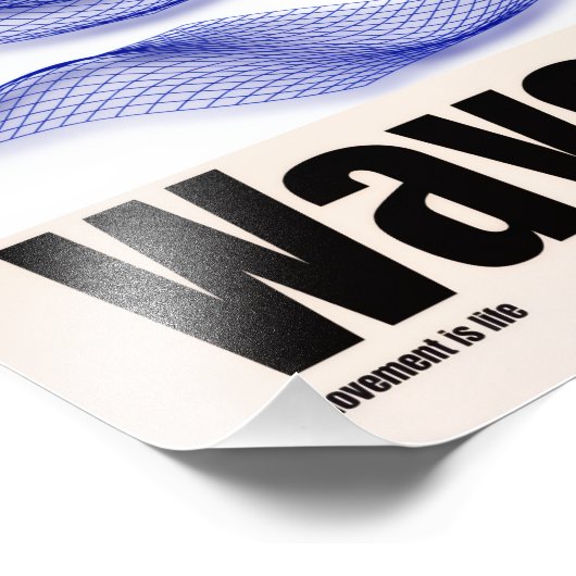 Waves – Minimal Abstract Motion Poster (Hoek)