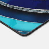 Waves - Mixed Media Blauw Abstract Bureaumat (Hoek)