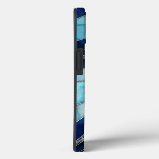 Waves - Mixed Media Blauw Abstract Case-Mate iPhone Case (Achterkant / Rechts)