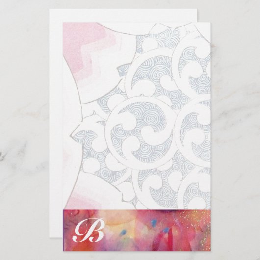 WAVES Monogram Briefpapier (Voorkant / Achterkant)