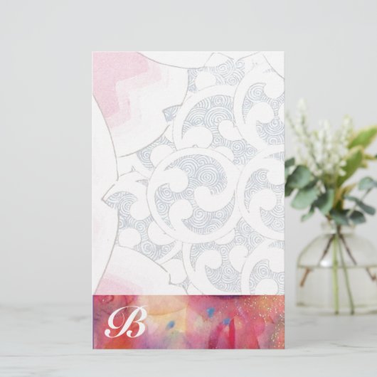 WAVES Monogram Briefpapier (Staand voorkant)