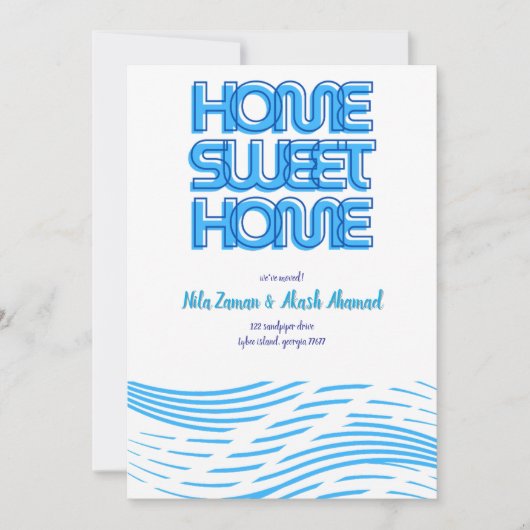 Waves Navy Lakeside Bewegende Aankondiging (Voorkant)