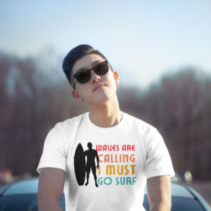 Waves noemen Funny Summer surf graphic T-shirt