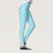 Waves Ocean Blue Textuur Leggings (Rechts)
