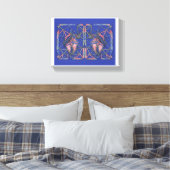 Waves of Expression Abstract Canvas Art Afdruk (Insitu (Slaapkamer))