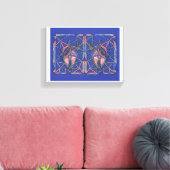 Waves of Expression Abstract Canvas Art Afdruk (Insitu (Woonkamer))