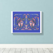 Waves of Expression Abstract Canvas Art Afdruk (Insitu (Houten vloer))