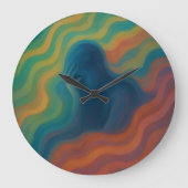 Waves of Thought Abstract Expression Grote Klok (Voorkant)