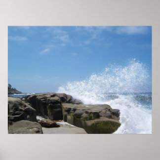 Waves op Wind in Zee Poster