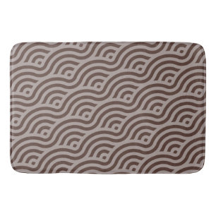 Waves Patroon in twee tinten van Bruin Badmat