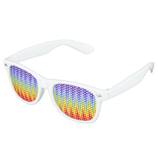 Waves Pattern - zigzag - chakra-regenboogkleuren Retro Zonnebril (Gekanteld)