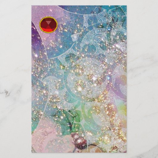 WAVES RED RUBY BRIEFPAPIER (Voorkant)