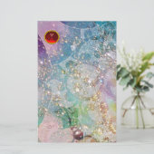 WAVES RED RUBY BRIEFPAPIER (Staand voorkant)