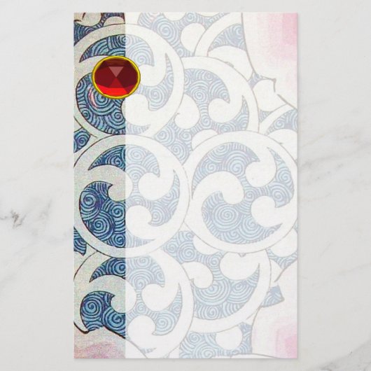 WAVES RED RUBY BRIEFPAPIER (Voorkant)