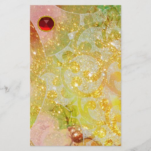 WAVES RED RUBY BRIEFPAPIER (Voorkant)