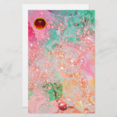 WAVES RED RUBY BRIEFPAPIER (Voorkant / Achterkant)