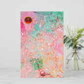 WAVES RED RUBY BRIEFPAPIER (Staand voorkant)