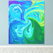 Waves Reunion | Beste Abstracte fijne kunst Canvas Afdruk (Insitu (Houten vloer))