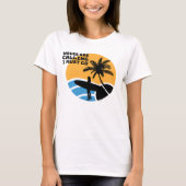 Waves roepen dat het moet gaan Surfer meisje T-shirt (Voorkant)