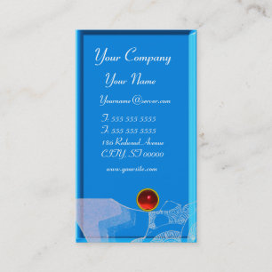 WAVES RUBY MONOGRAM, blauw wit rood zwart Visitekaartje