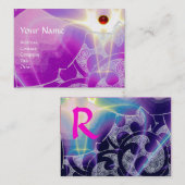 WAVES RUBY MONOGRAM, helder licht paars blauw Visitekaartje (Voorkant / Achterkant)