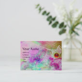 WAVES RUBY MONOGRAM, helder paars groen blauw roze Visitekaartje (Staand voorkant)