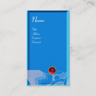 WAVES RUBY MONOGRAM, roze rood wit Visitekaartje