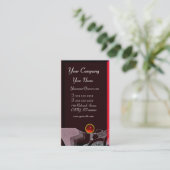 WAVES RUBY MONOGRAM, roze rood zwart Visitekaartje (Staand voorkant)